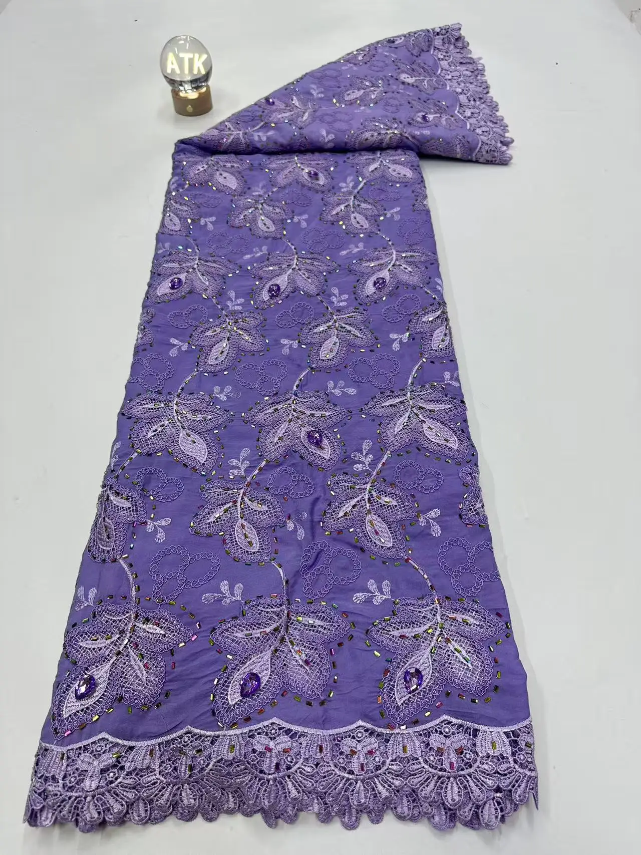 

2026 Высококачественная нигерийская тюлевая кружевная ткань для свадебного платья с вышивкой синего камня, вечерние гипюровые шифоновые шитья, 5 ярдов H112-1