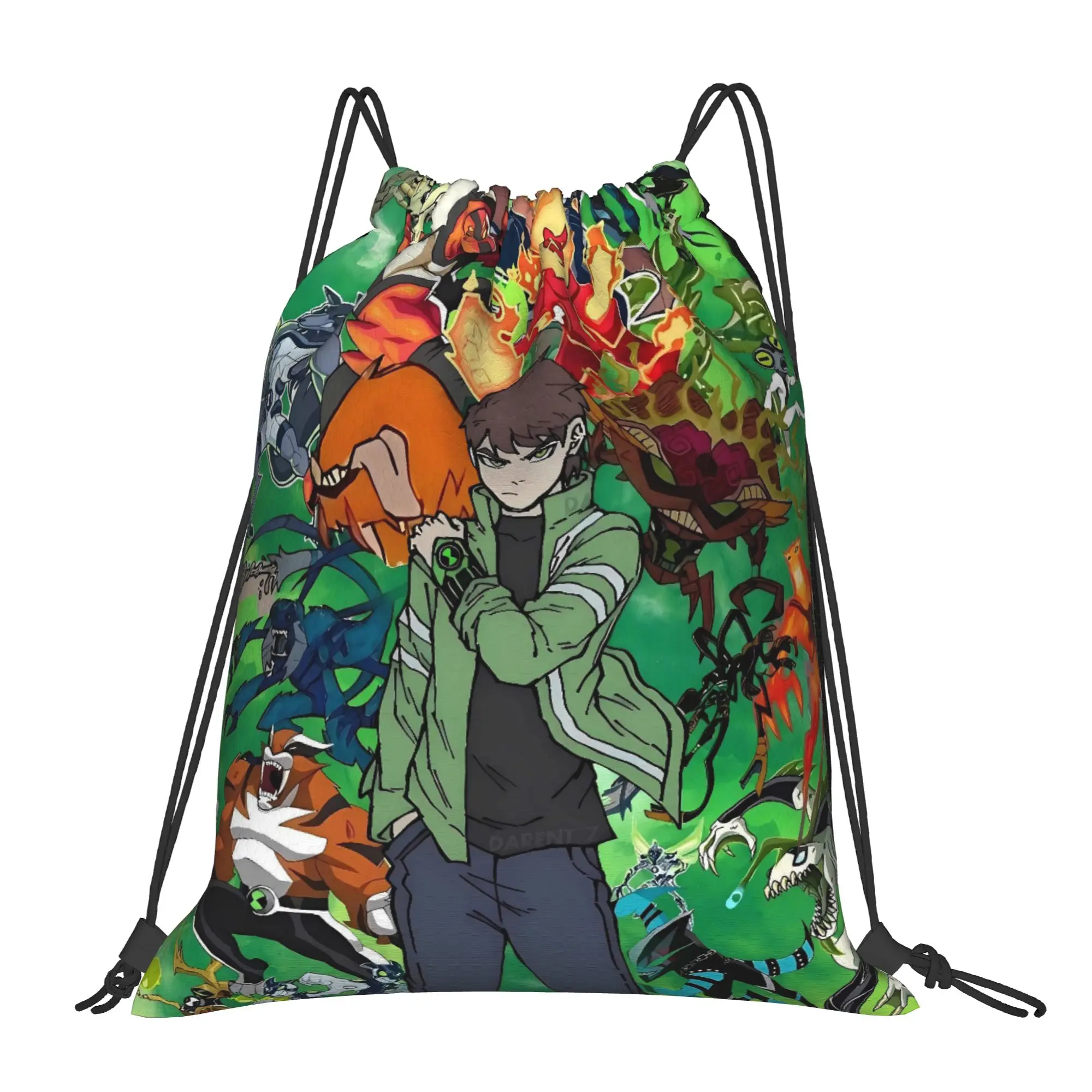 Ben 10 Alien Ben Tennyson Omnitrix Game (5) Backpack  Lightweight Couple Sports Yoga Design Sackpack String Bags