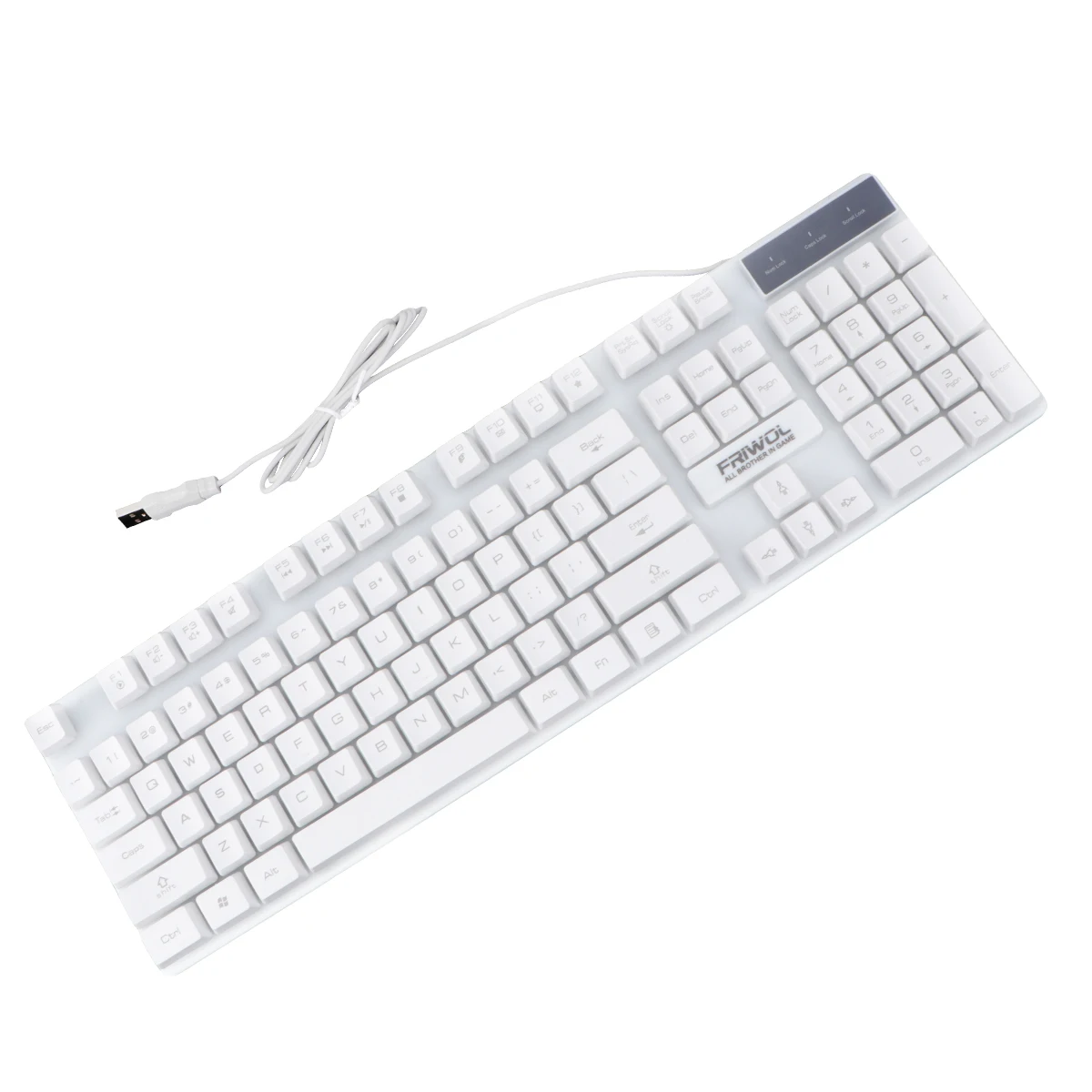 

Gaming Keyboard Wired LED USB Plastic E Sports Desktop Computer Keyboard Fashion Design Sleek Portable Durable Travel