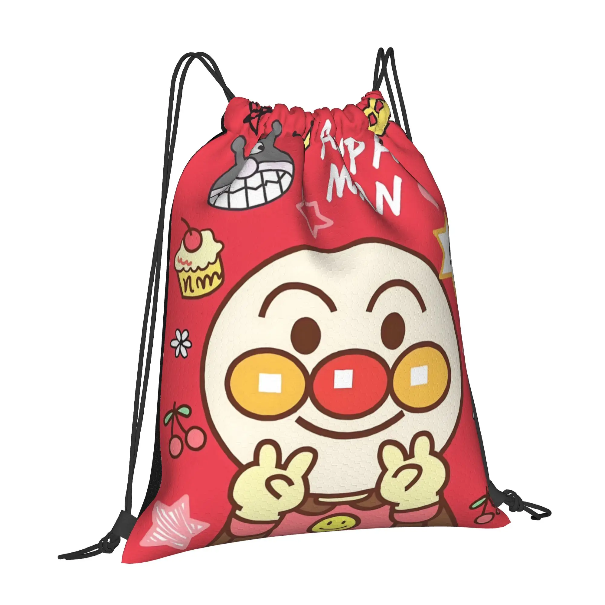 bag Pouch Anpanman  Drawstring Bags Shopping Pouch Print Backpack Boy Girls School Shoe Bag