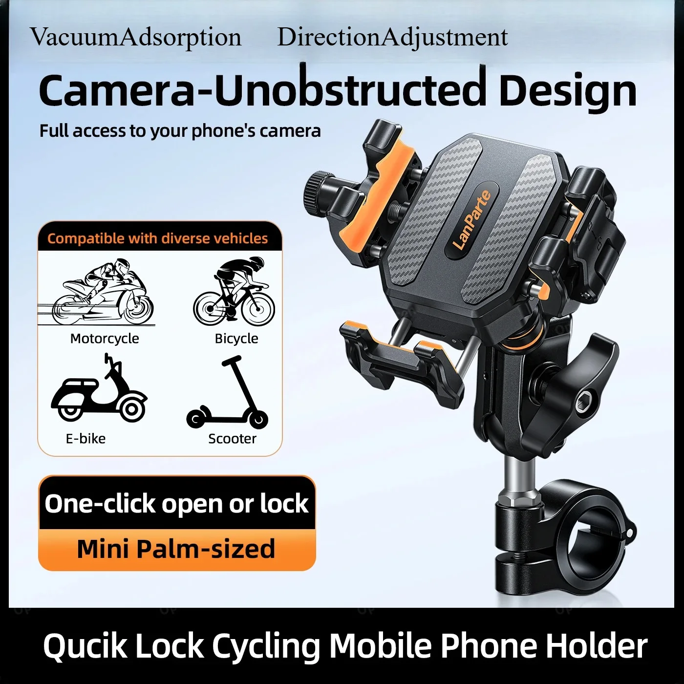 

Quick Lock Cycling Mobile Phone Holder Waterproof Shockproof 15W Wireless Charging 36W USB For Bike Bicycle Scooter fast charger