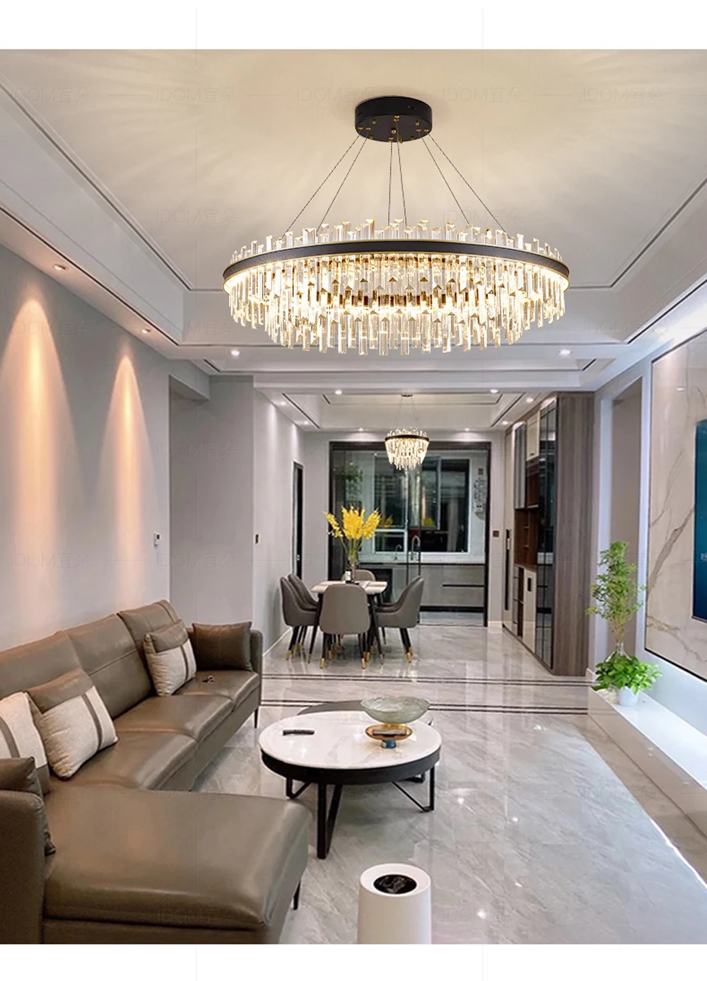 Dimmable LED Crystal Series Gold Black