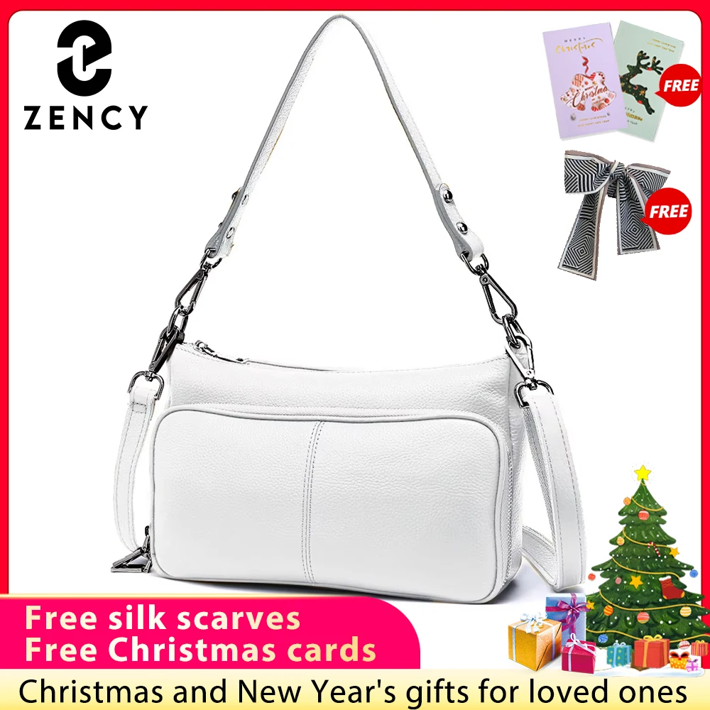 

Zency Elegant Women Handbag 100% Genuine Leather Ladies Shoulder Bag Crossbody Messenger Purse Fashion Hobos Top Quality