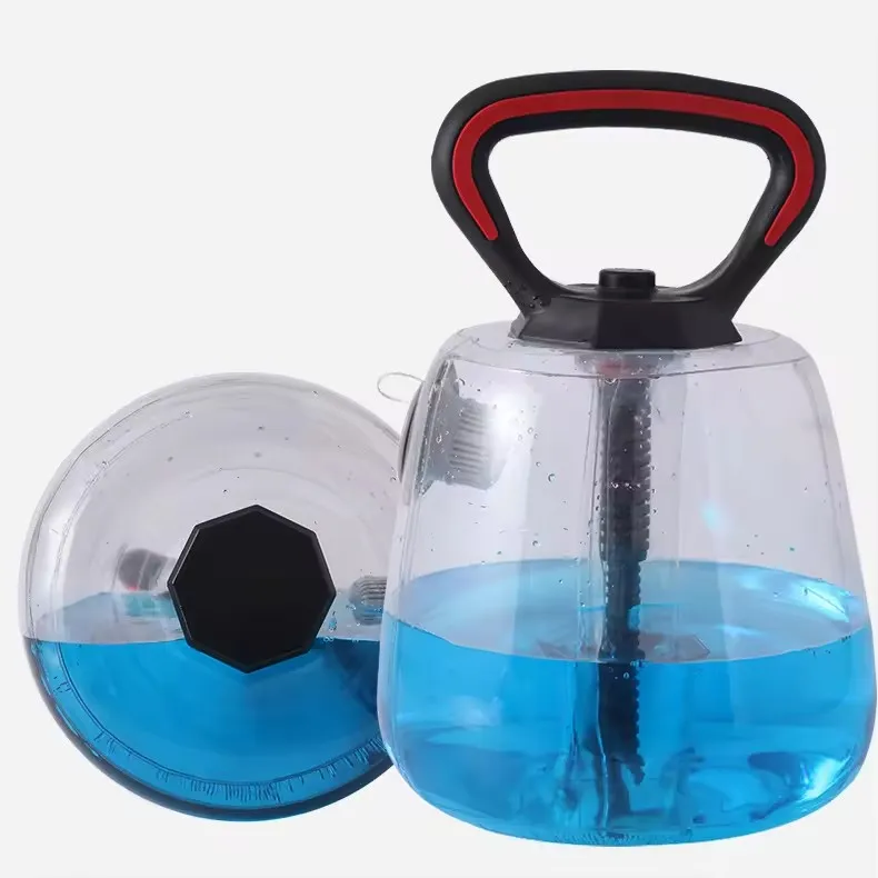 

2025 Portable Transparent Dumbbell Power Bag Water Adjustable Kettlebell for Home Fitness Equipment PVC Water Kettlebell Newly