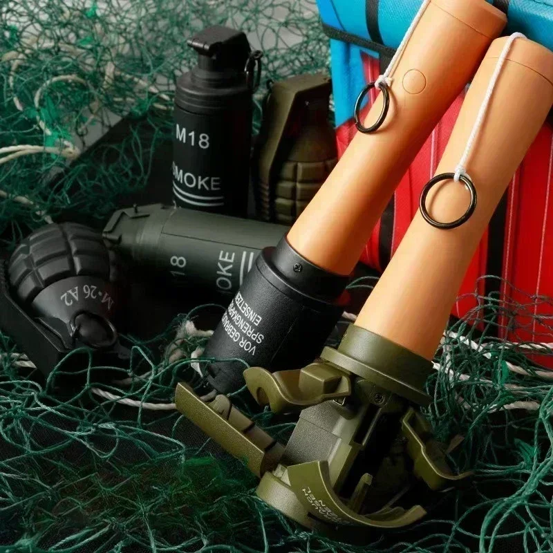 1/2 pçs brinquedo modelo de granada tática, granada de explosão m67, modelo de granada de fumaça militar, para paintballs acessórios caça cs