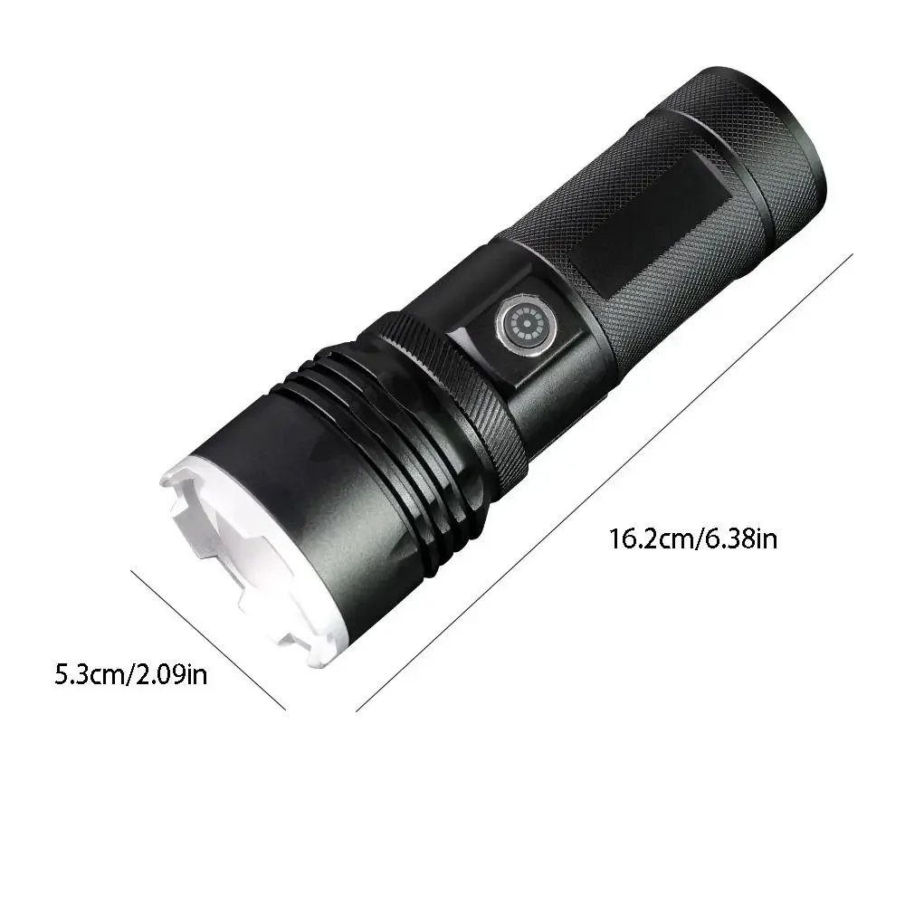 Strong Light Aluminum Alloy Flashlight Variable Focus Portable Torch Light USB Rechargeable Waterproof LED Pocket Flashlights