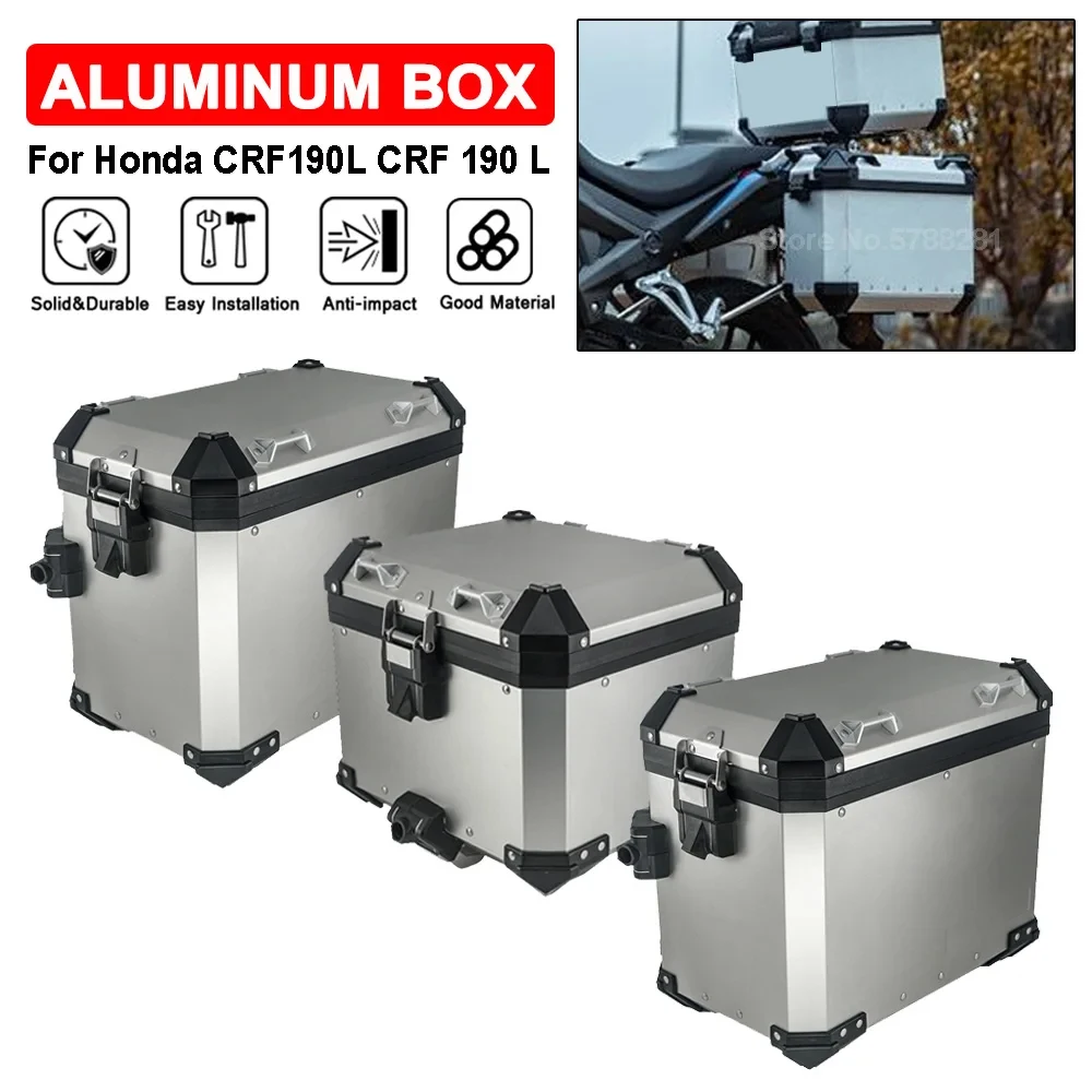 

Aluminum Box Top Case Panniers Rack For Honda CRF190L Motorcycle Tail Trunk Saddlebag Luggage Suitcase Stainless Steel Bracket