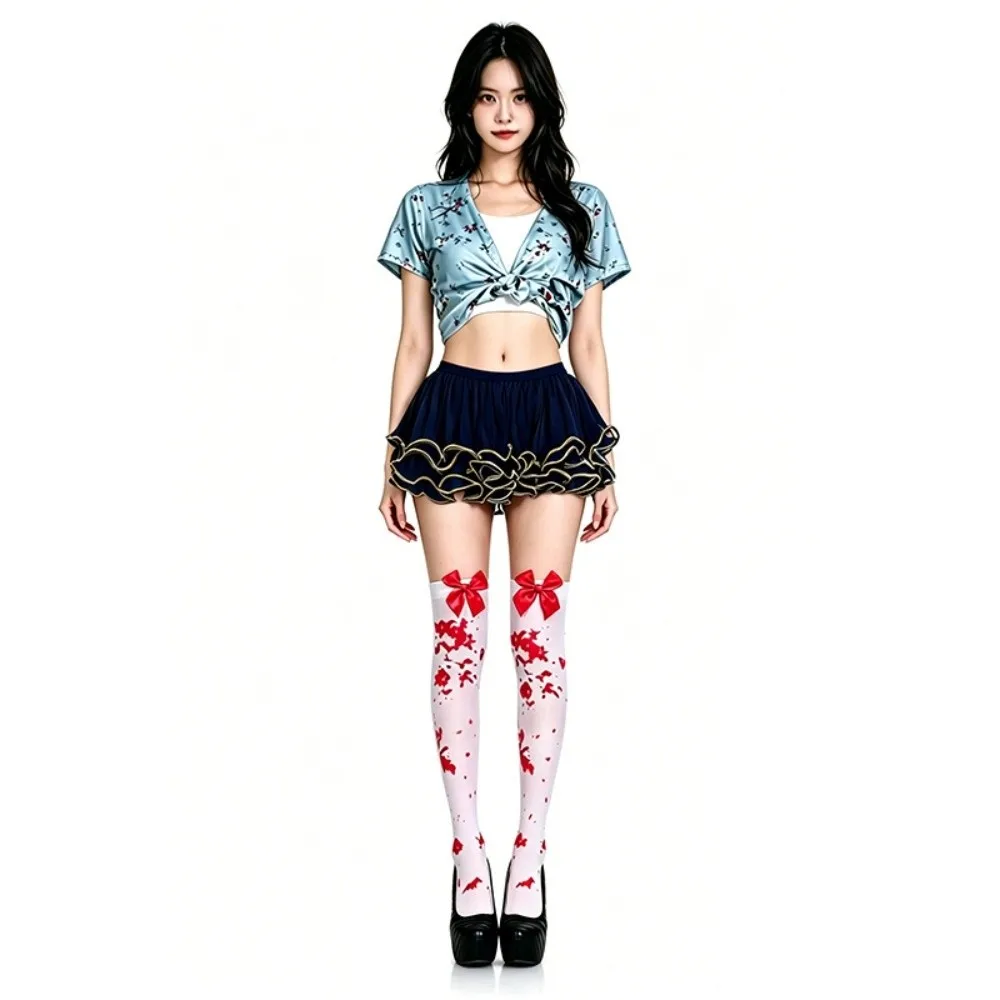 Hooded Design Blood Splatter Hooded Cloak Breathable Lightweight Cosplay Costume Cloak Polyester Stretchy Fit Full Length Cape