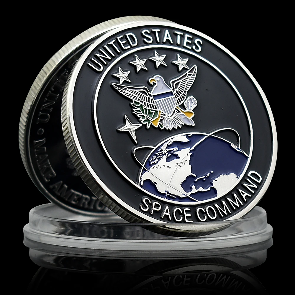 United States Space Command Silver Plated Coin MMXIX Air Force Commemorative Medal Art Crafts Home Decoration