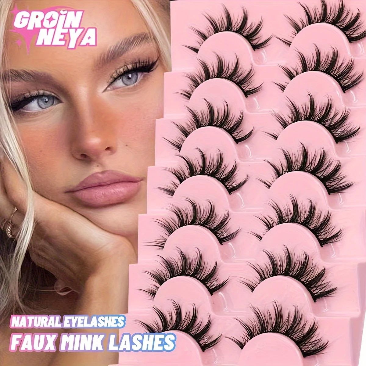 10 pairs of demon manga and role-playing eyelashes - Deluxe C-roll, multi length natural to bold false eyelash set