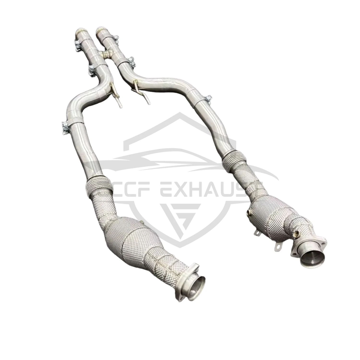 

Stainless Steel Downpipe With Heat Shield For Mercedes S550 Coupe C217 Aggressive Exhaust Sound High Flow Performance Upgrade