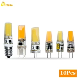 10pcs/lot G4 G9 E14 LED Lamp 3W 6W COB Bulb AC DC12V 220V 230V Spotlight Chandelier High Quality Lighting Replace Halogen Lamps