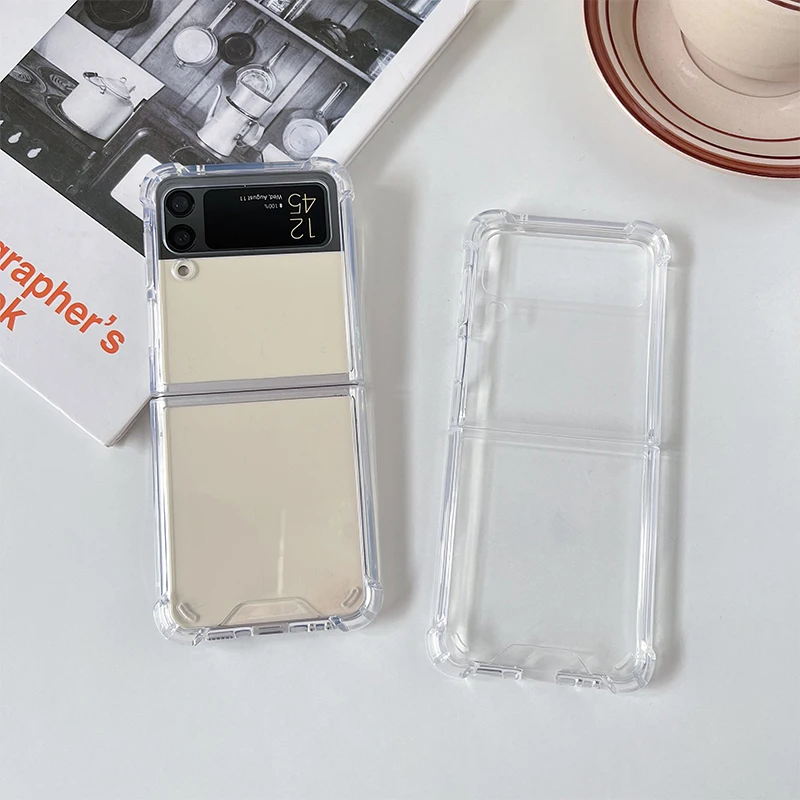 For Samsung Galaxy Z Flip 3 Case Soft Transparent High Clear Phone Cases on For Z Flip 3 4 ZFlip 3 z4 Flip4 Shockproof Cover