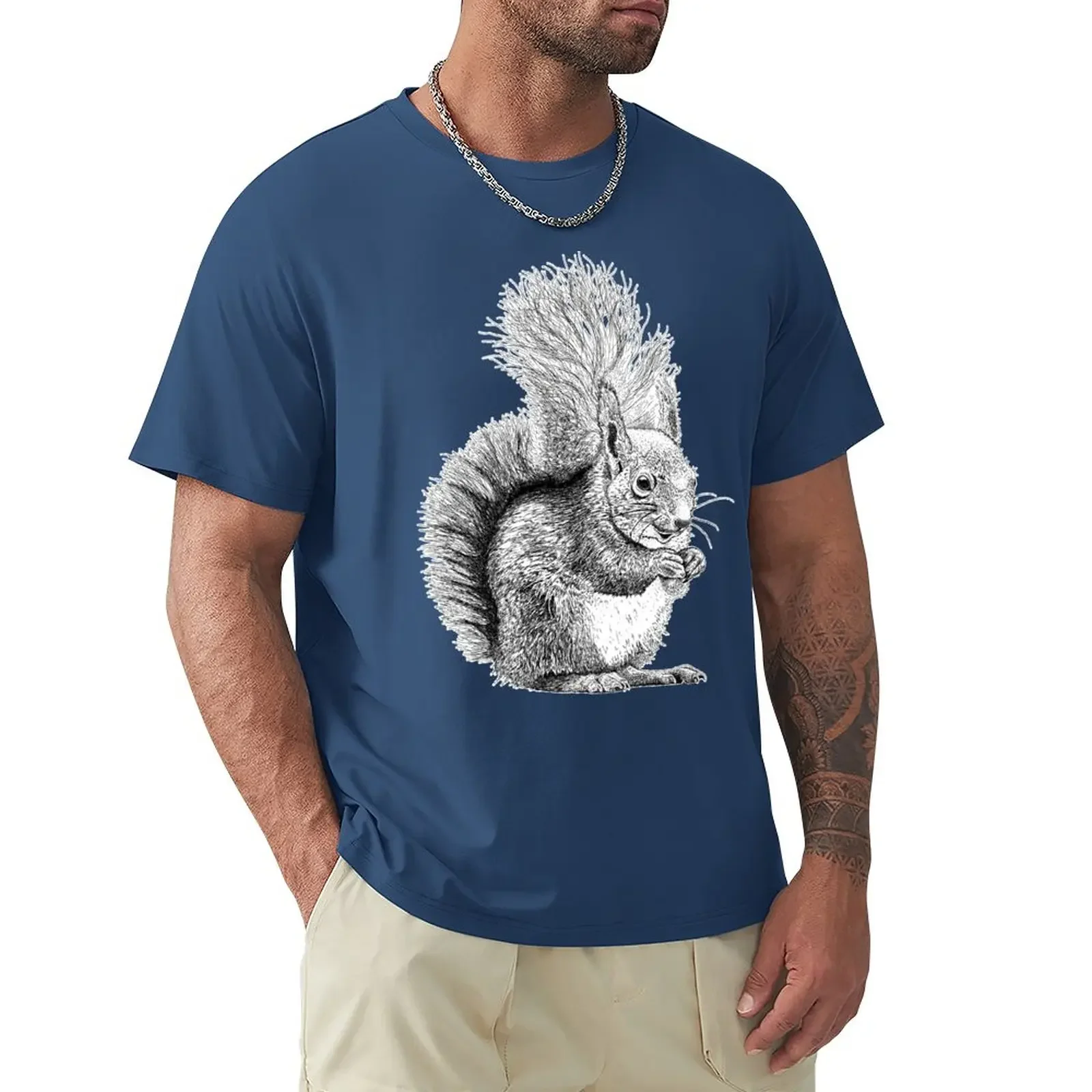 

Squirrel Drawing T-Shirt sweat funnys vintage clothes sweat shirts, men