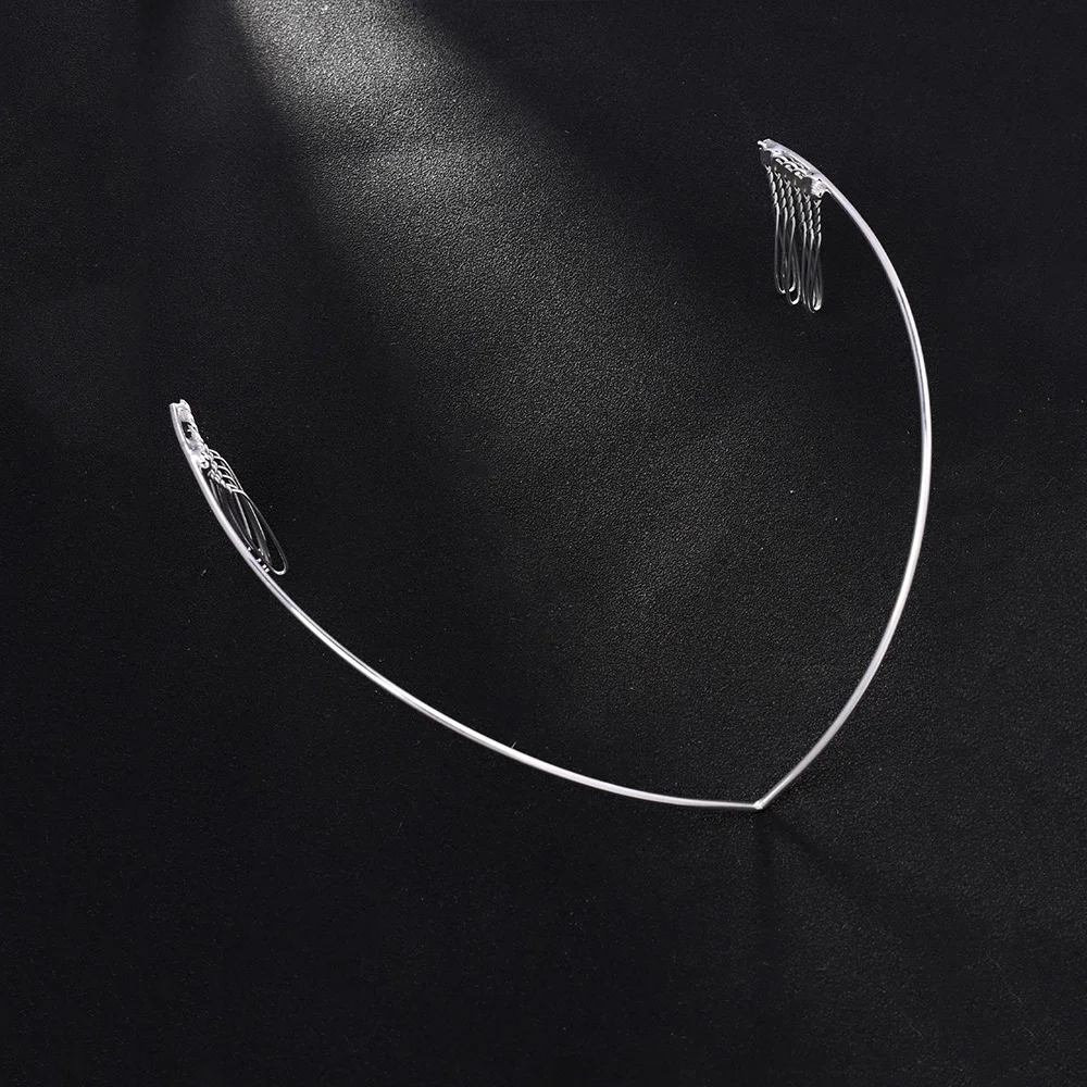 Graceful V Shape Metal Hair Comb for Women High Quality Headdress Jewelry Elegant Headband Bridal Head Accessories Handmade Gift