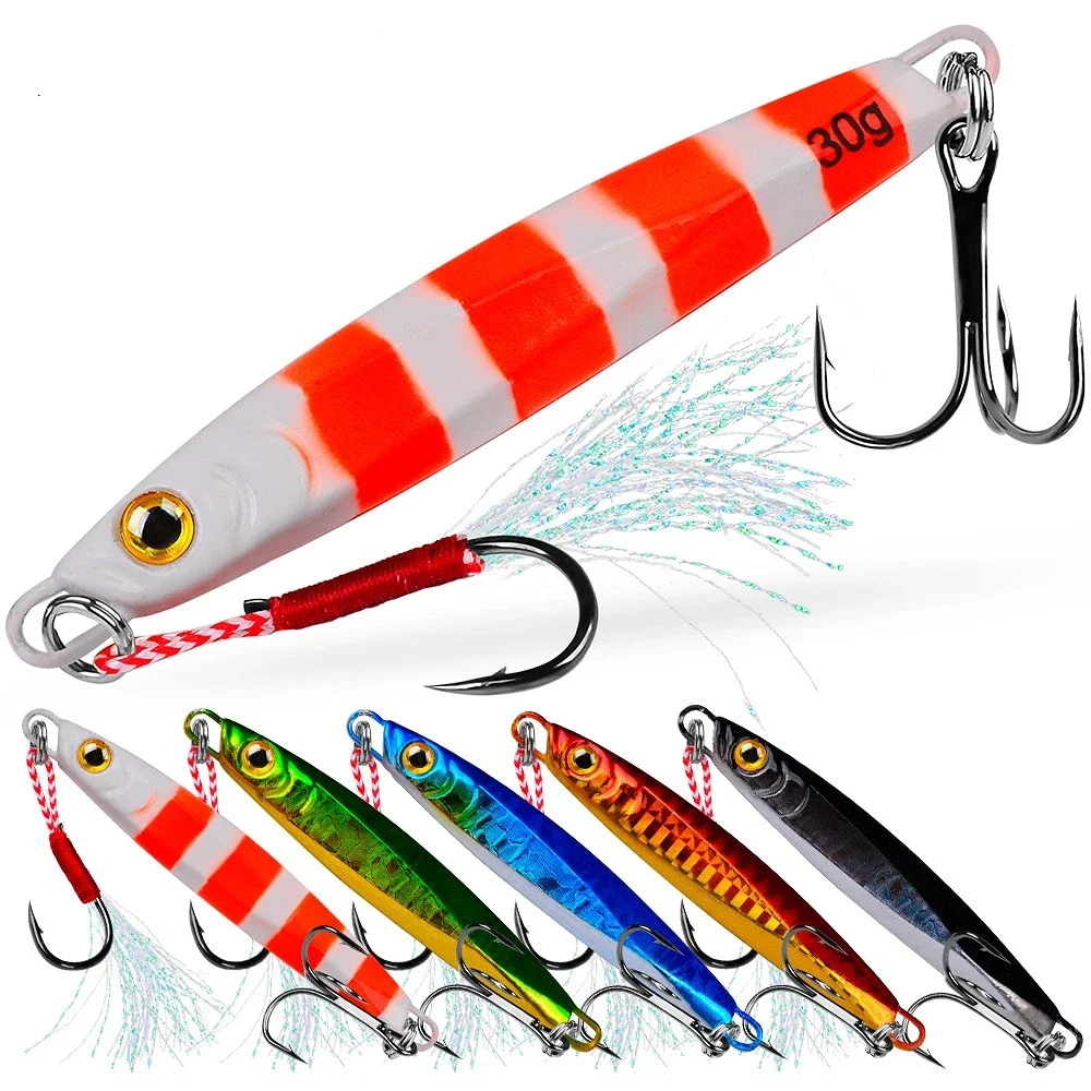 

5 Pcs New Jigging Lure Fishing Lures Metal Seawater Luminescence Fish Bait Jigs Japan Fishing Tackle Pesca Bass Tuna Trout