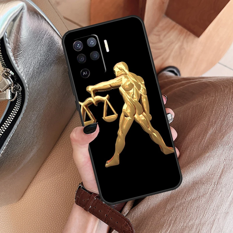 Zodiac Libra Balance Case For OPPO A74 A54 A94 A78 A98 A17 A77 A52 A72 A93 A15 A16 A76 A96 A5 A9 A57S A53S A54S