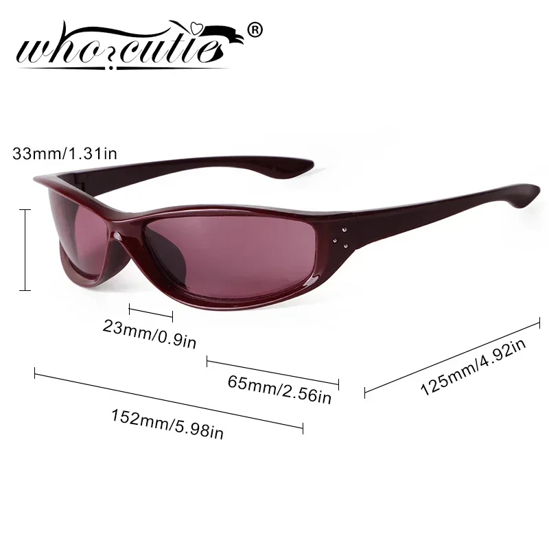 Retro Y2K Mirror Wrap Sport Sunglasses Men Women Brand Designer Vintage Rectangle Shade Eyewear Male Cycling Driving Sun Glasses image 5