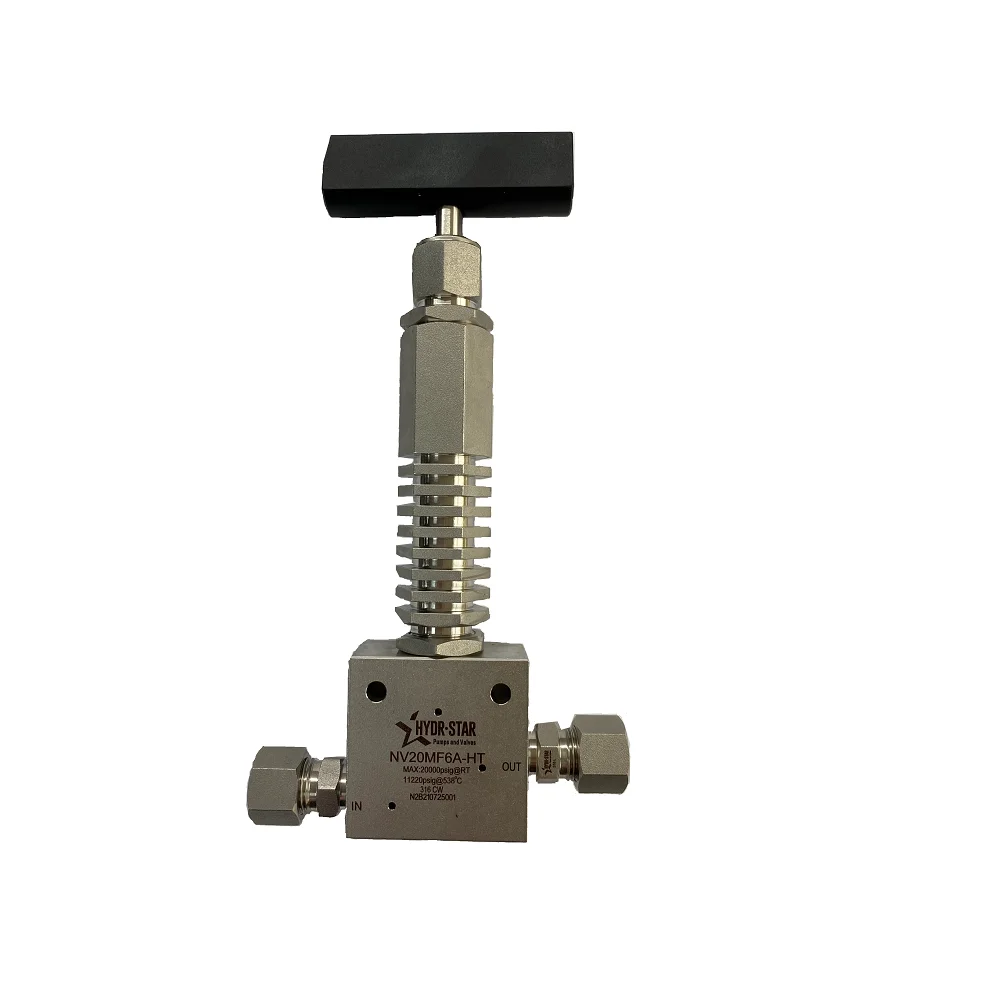 HYDRSTAR 316 Stainless Steel 20000psi  High Pressure  Long Stem Needle Valve for High Temperature Condition