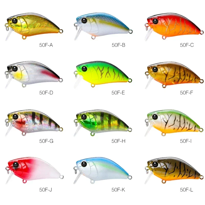 TSURINOYA 50F Crankbait Fishing Lure Magician 50mm 8.5g Shallow Range Floating Crank Artificial Hard Basts Pike Bass Model