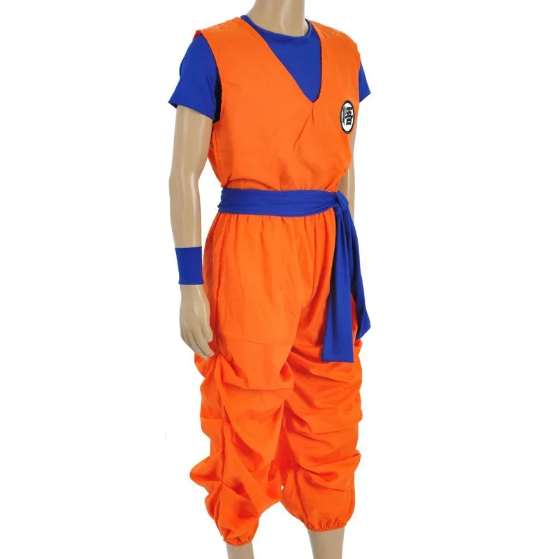 Disfraz de Son Goku, trajes de Kakarotto para hombres y adultos, trajes naranjas, regalos de Halloween