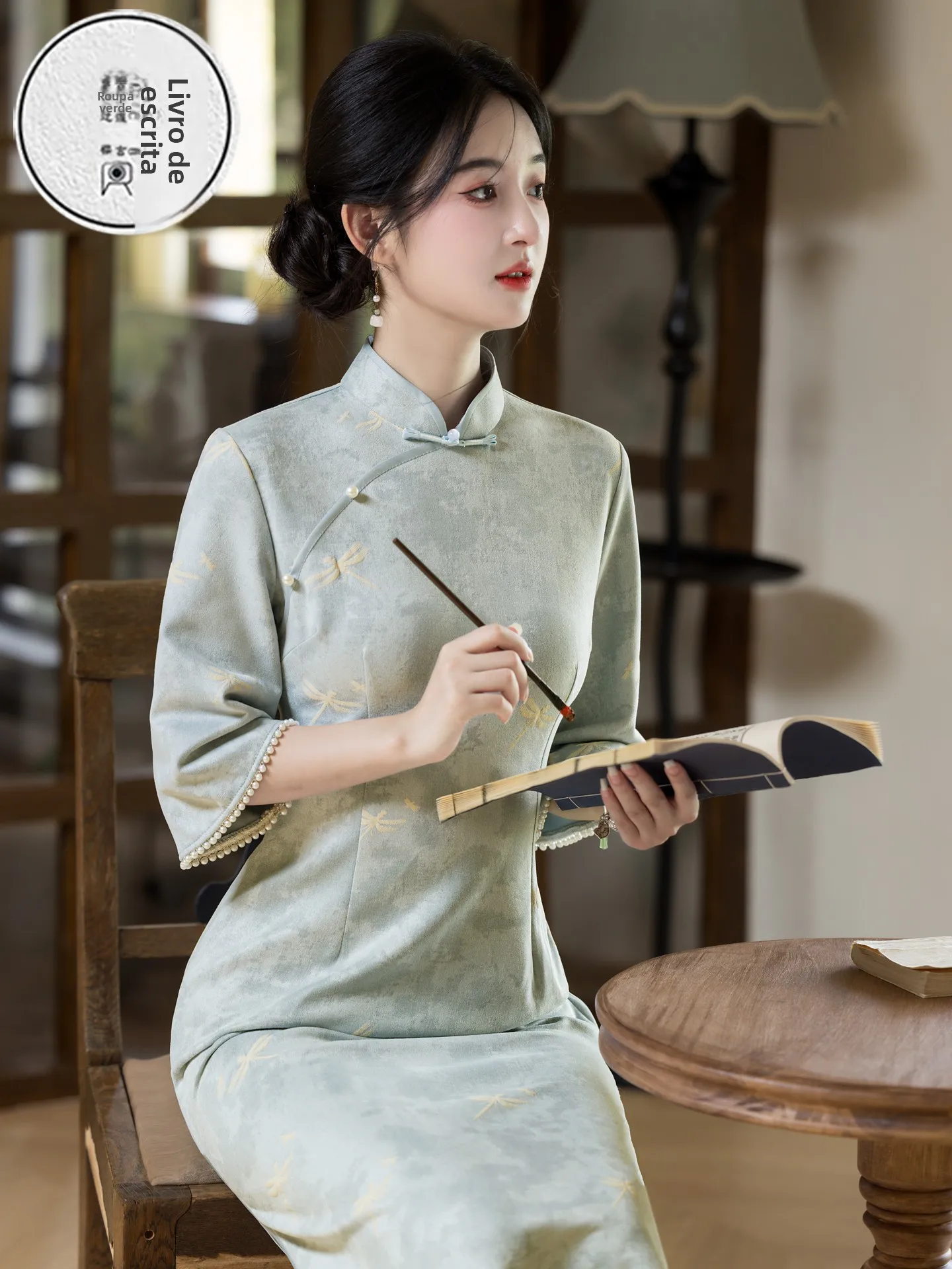 new-2025-retro-sle-chinese-girl-dr-improved-version-midi-skirt-seven-sve-length-polyester-fiber-daily-wear-warmth