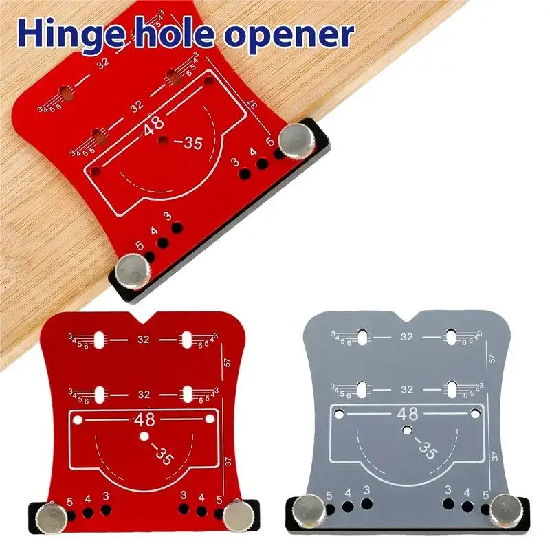 1pc 35mm Hinge Jig Door Cabinets Concealed Hinge Hole Template Jig Aluminium Alloy Drill Guide Locator Tools For Woodworking