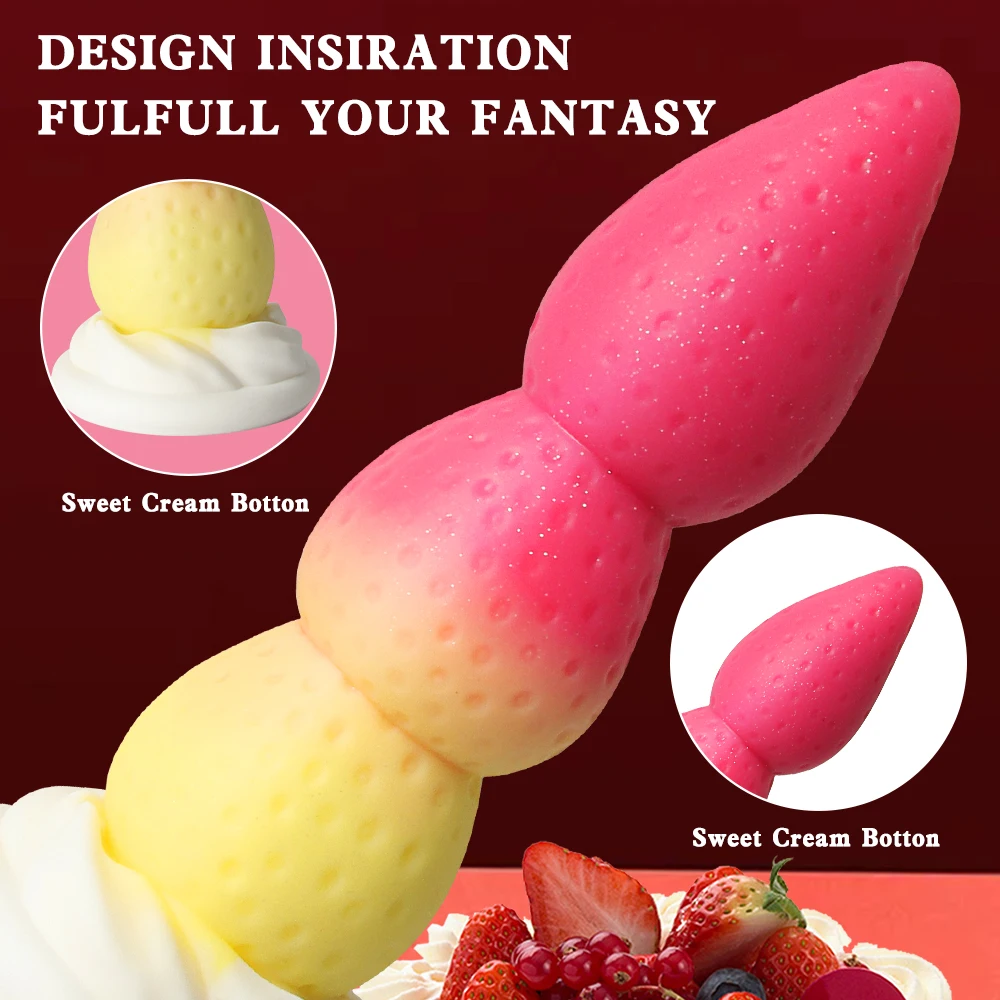 الوحش دسار الفراولة الكبار لعبة الجنس لينة بعقب المكونات الشرج موسع تحفيز الشرج الخرز قوي شفط كأس مثير اللعب المكونات الشرج