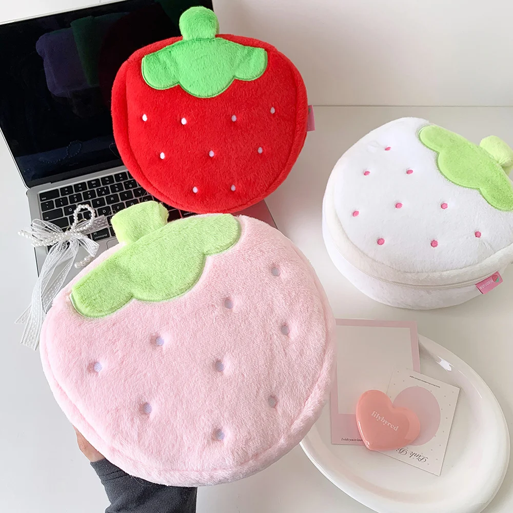 XY Skincare and Cosmetic Storage Bag, Toiletry Bag, Girly Travel Portable Handbag, Ins-style Strawberry Makeup Bag, Large Capaci