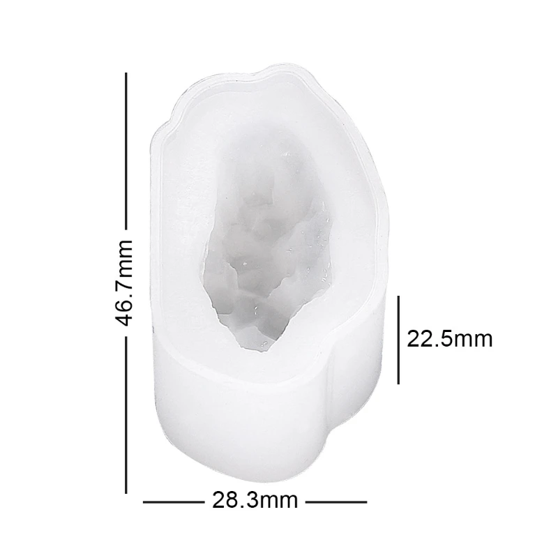 Moule en résine de grappe de Quartz, goutte de cristal, colle, trou de suspension, pièce de suspension en résine époxy, DIY
