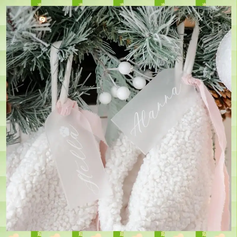 2025年フロストアクリルウェディングブランクプレースカードクリアアーチギフトタグネームプレートシートチャートDIYマークプレースパーティー用、フロストアクリル