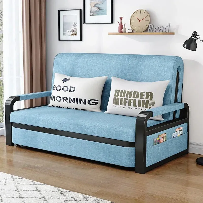 Multi-Function Foldable Sofa Bed Living Room Small Apartment Double Three Dual-Use Sofa Bed