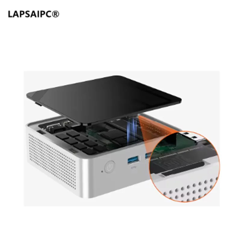 

LAPSAIPC для мини-ПК G2 Plus R3-4300U 16G 512GB, совместимый с USB3.2, настольный портативный компьютер, BT5.3