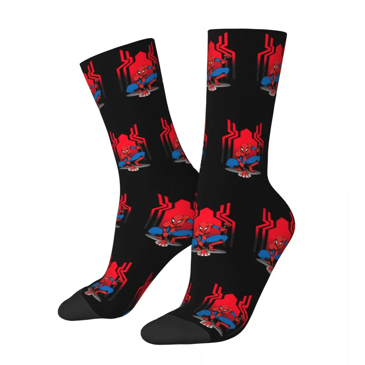 Winter Warm Retro Women Men Spiderman Homecoming Socks Breathable Skateboard Socks