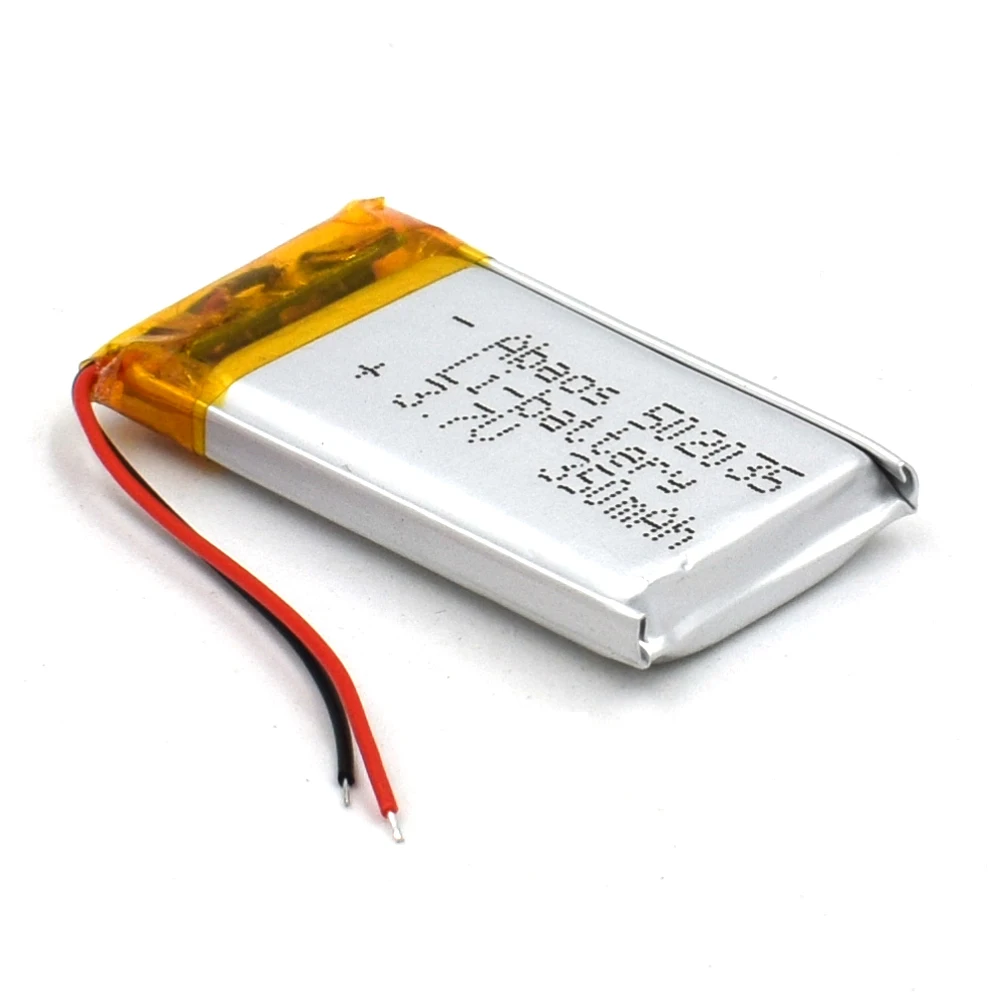 100PCS 3.7V 350 mAh 502035 Li-Polymer Rechargeable Battery Li Po for GPS Bluetooth MP3 MP4 052035