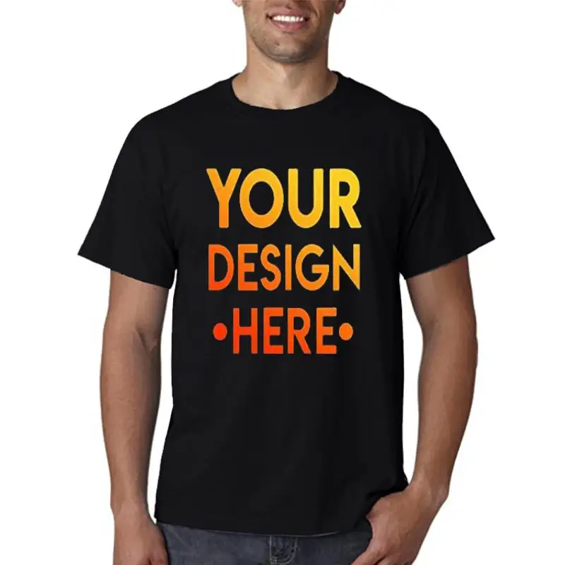 Your OWN Design for two side Logo/Picture Custom Tshirt Men and women DIY Cotton T shirt Short sleeve Casual T-shirt 4XL 5XL