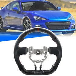 For Toyota 86 / Subaru BRZ 2012 2013 2014 2015 2016 Real Carbon Fiber Steering Wheel Perforated Leather Racing Wheel