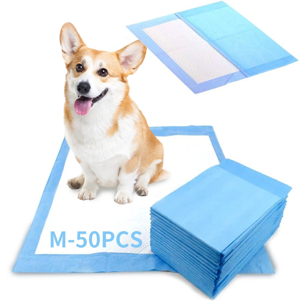 Tapis d'apprentissage jetables multi-tailles S/M/L/XL pour chiens, très absorbants, anti-fuites et anti-odeurs, à séchage rapide, pour chiots, chiens, chats, lapins, pour l'apprentissage de la propreté en intérieur et usage quotidien.