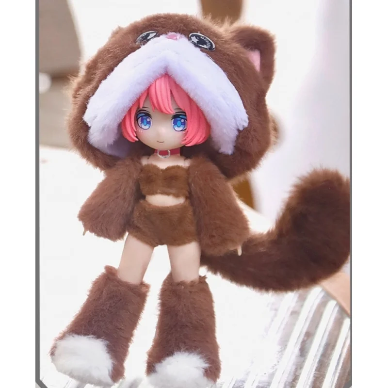 متوفر في المخزون BYIDI سلسلة جزيرة القط 1/16 BJD صندوق أعمى صندوق غامض ألعاب شخصية أنيمي لطيفة هدية نموذج Kawaii