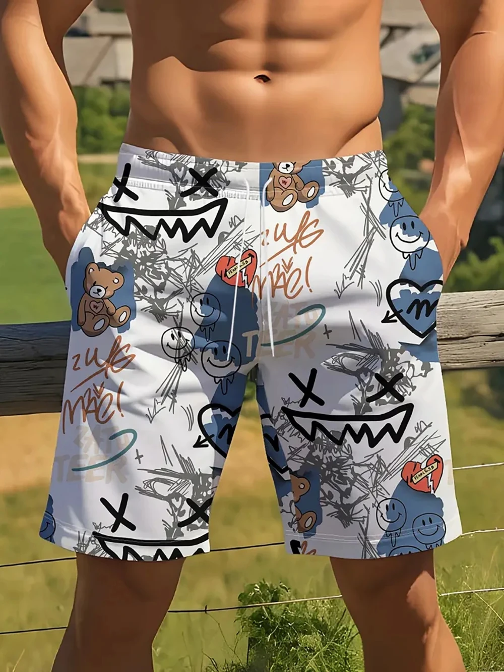 

Men's 3D Printed Tactical Shorts Swimming Shorts Outdoor Sports Beach Shorts Quick Drying Fashion Swimsuit Casual Swimsuit