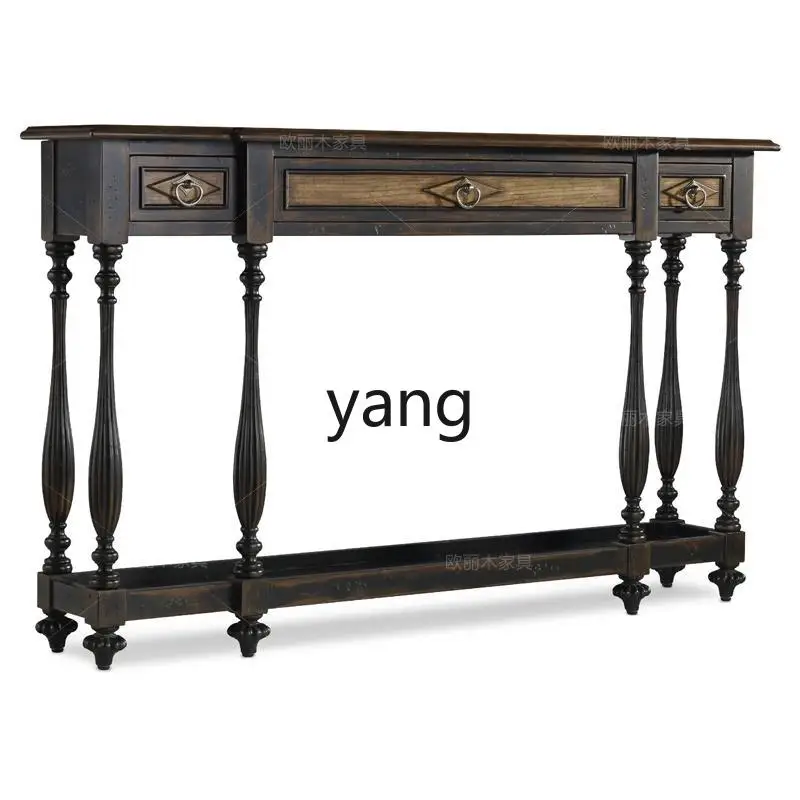 

CX solid wood entrance table living room simple entrance partition cabinet