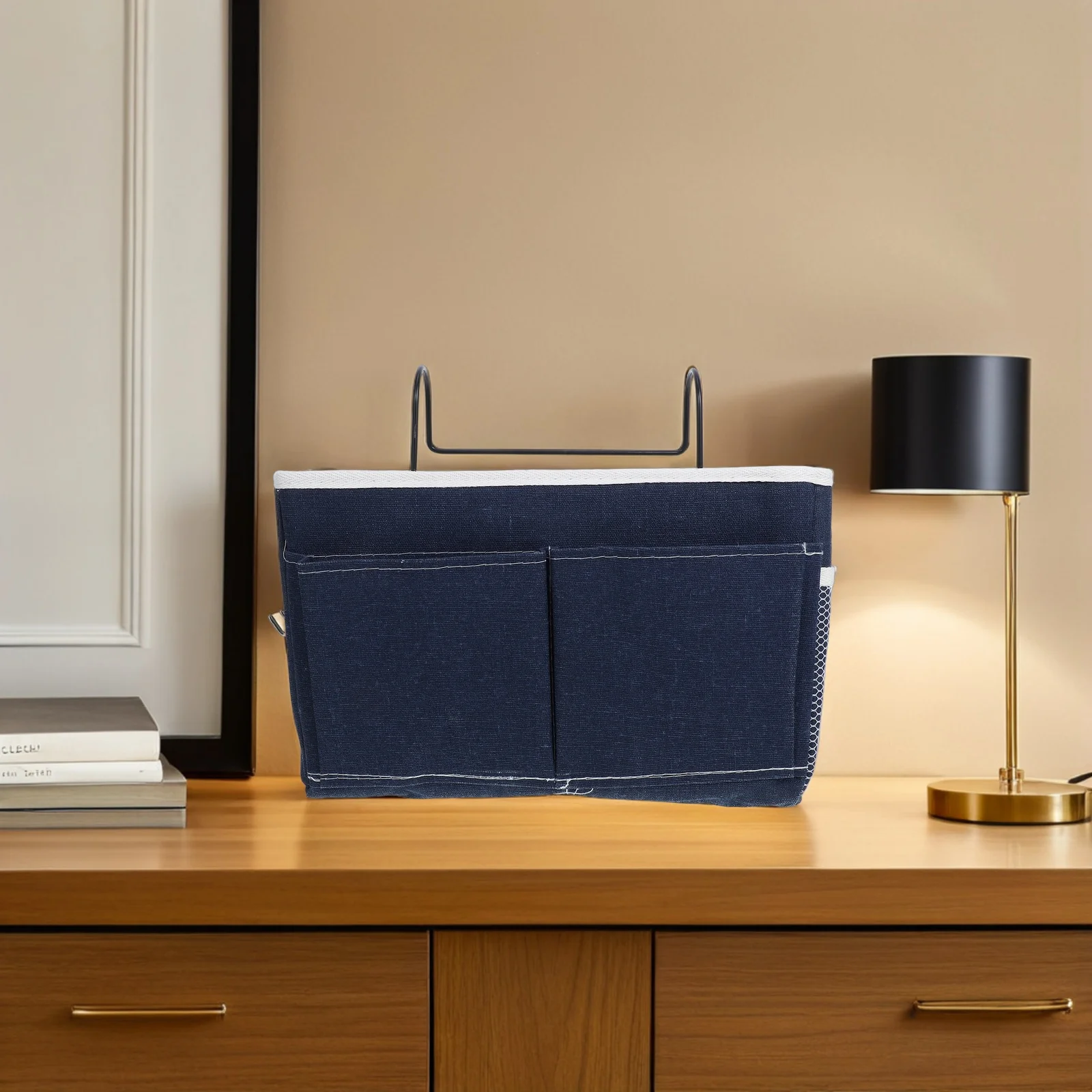 

Bedside Hanging Storage Bag For College Dorm Room Bunk Beds Fabric Organizer For Books Phones Glasses Bed Rail Pouch