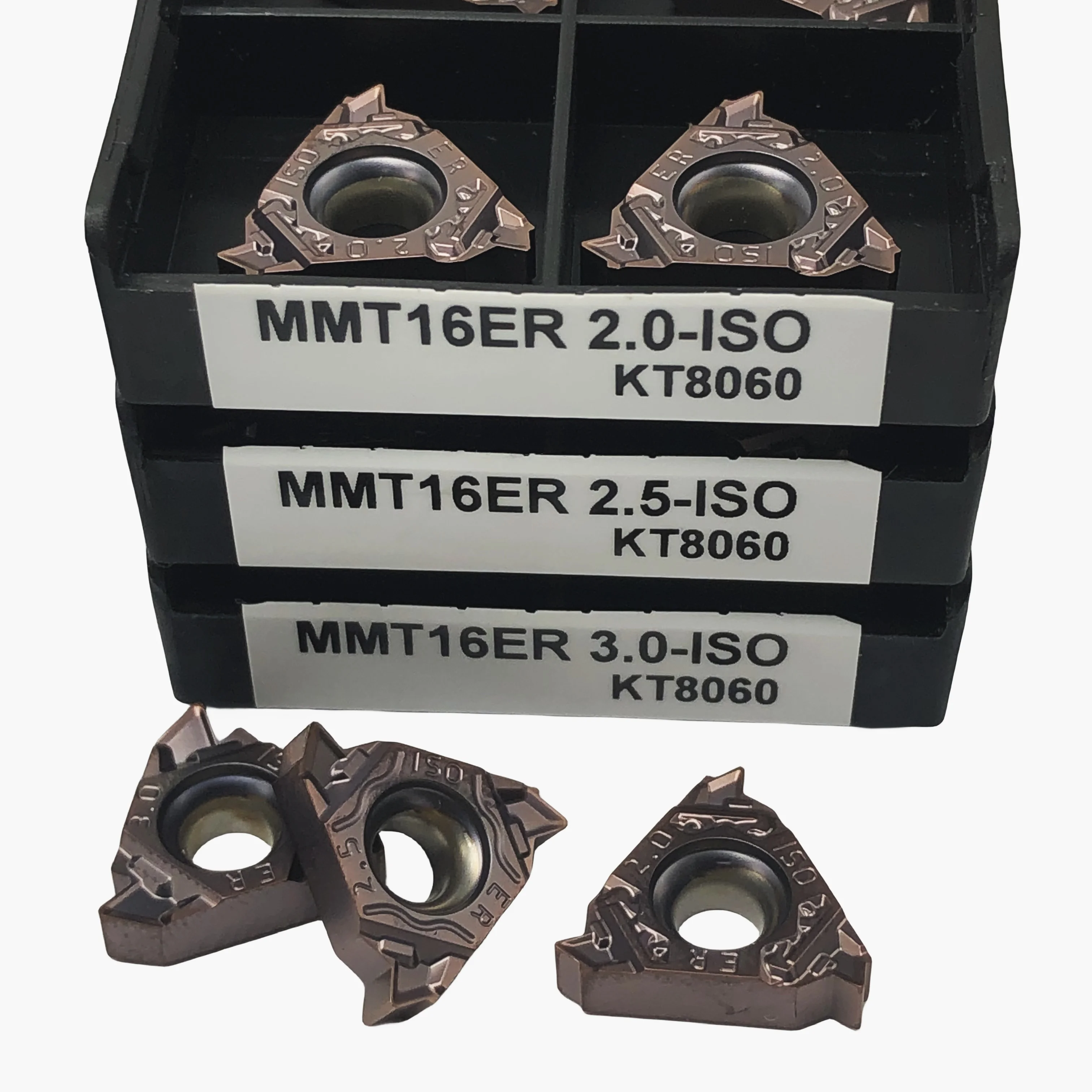 Ferramenta de giro da linha da inserção do carboneto do ISO, torno do CNC do SER, KT8060, 16ER, 1.0, 1.25, 1.5, 1.75, 2.0, 2.5, 3.0, ISO