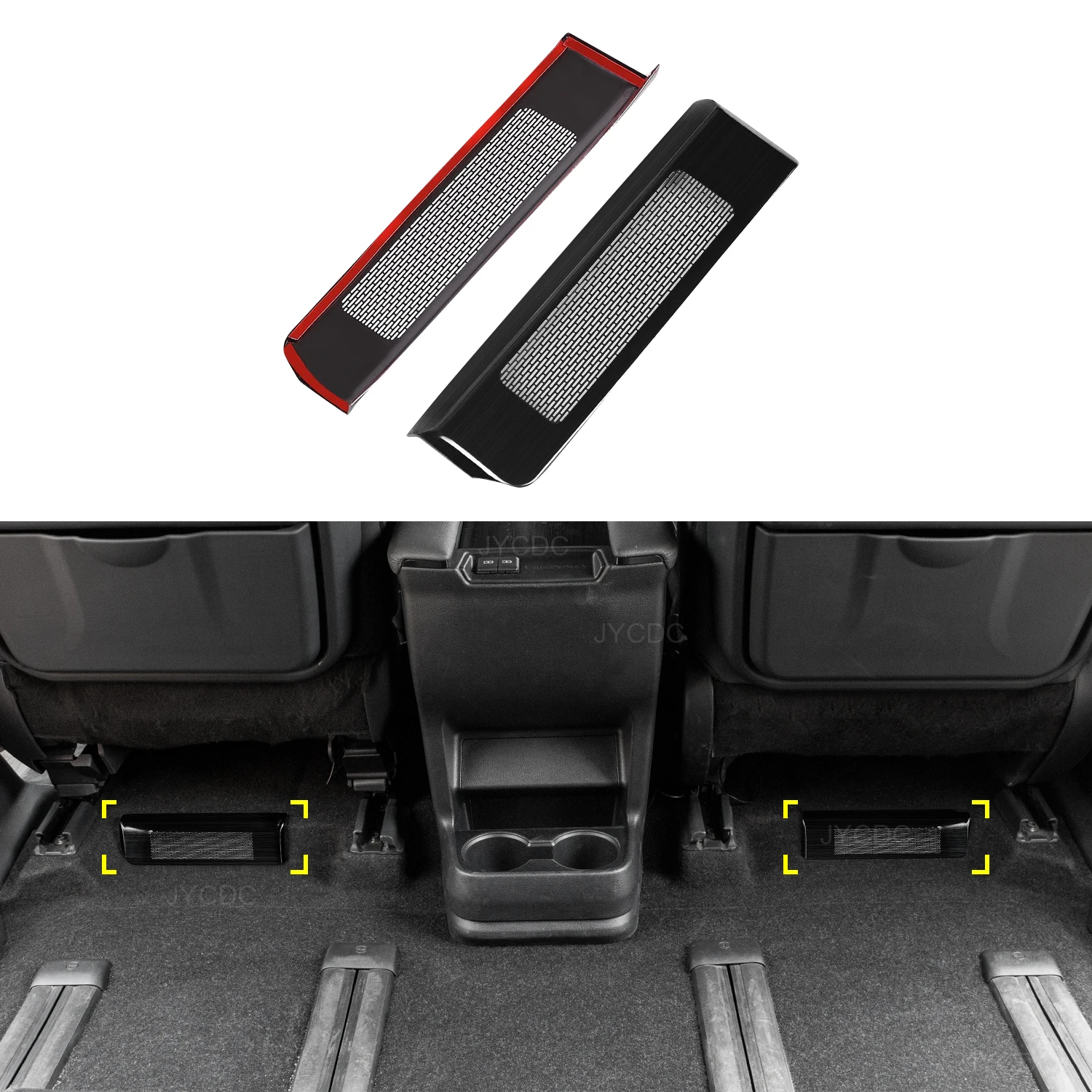 For Toyota Sienna 2021-2024 car shape seat AC hot floor air conditioning air duct grille cover decoration accessories