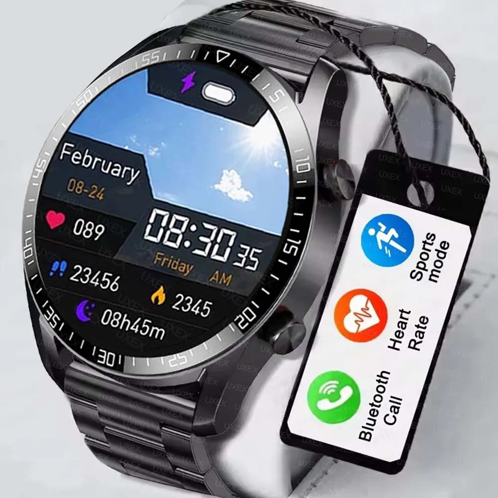 

Модные 1,52-дюймовые умные часы для мужчин, Bluetooth-вызов, пульс, ЭКГ, здоровье, фитнес, спорт, водонепроницаемые, деловые, мужские, праздничные, подарочные часы