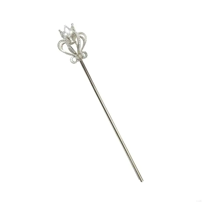 Mystical Silver Tone Godmother Scepter Elegant for Special Event Attire 