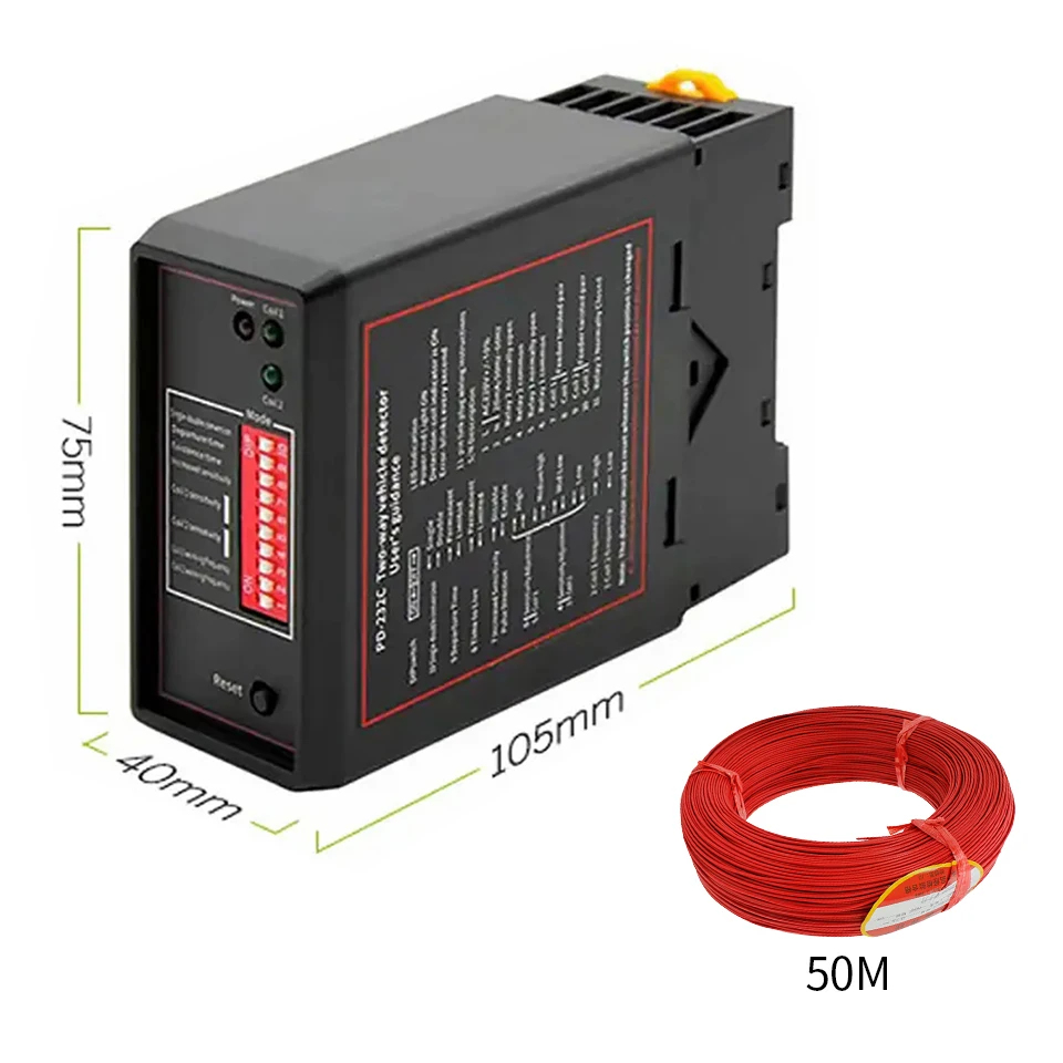 PD132 220v Vehicle Inductive Loop Detector Parking Lot Sliding Door Ppener Anti-smash Ground Sense Coil Loop Vehicle Detector