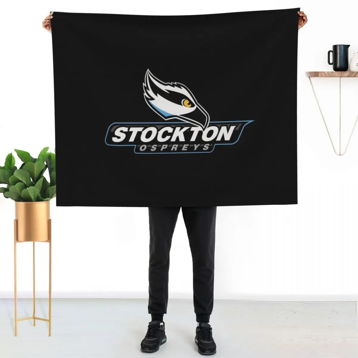 

Stockton University Throw Blanket Stylish Decor Blanket Gift for Friends Roommate