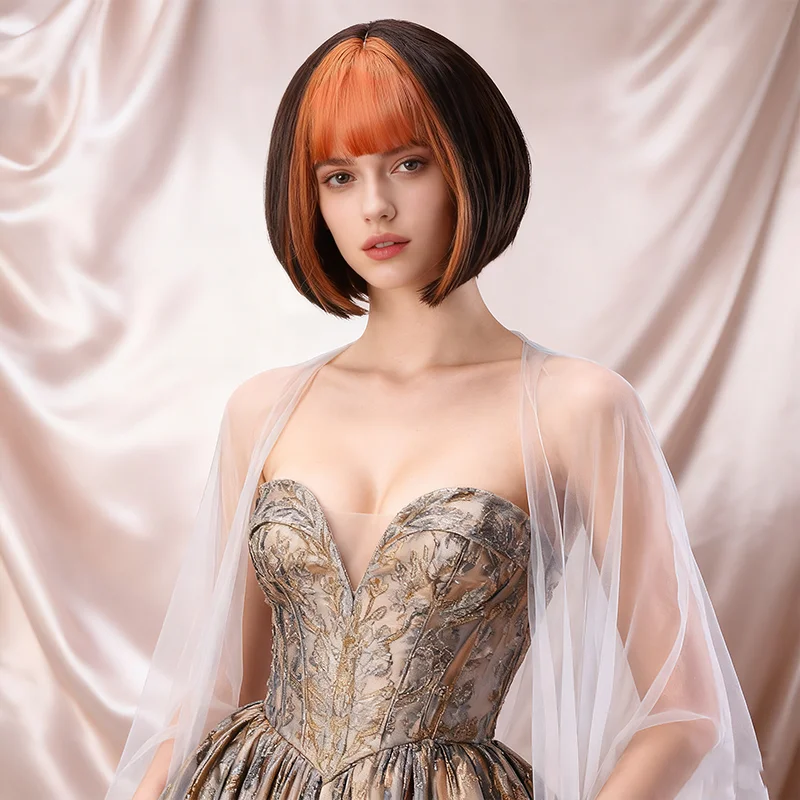 حرير عالي الحرارة، صناعي قصير صناعي عصري للنساء، شبكة داخلية وردية، اختيار شعبي، ملابس مثالية للخروج