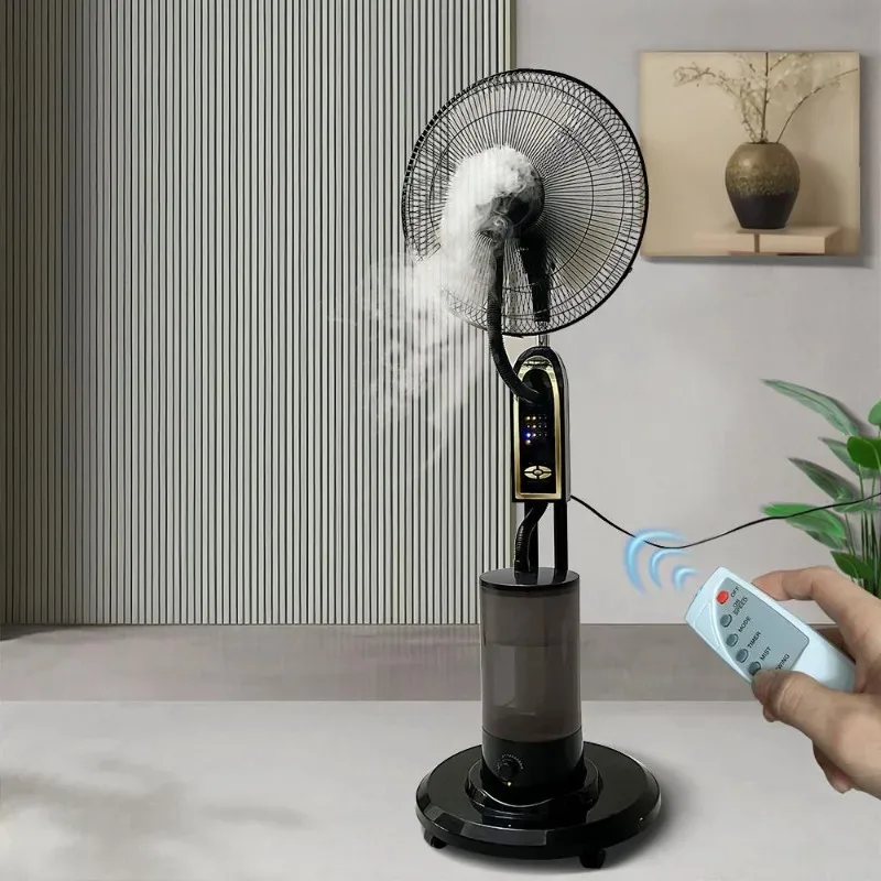 Household 16'' Water Spray Standing Fan Oscillating Design Multi EU US UK Plug Misting Humidifier Floor Fan